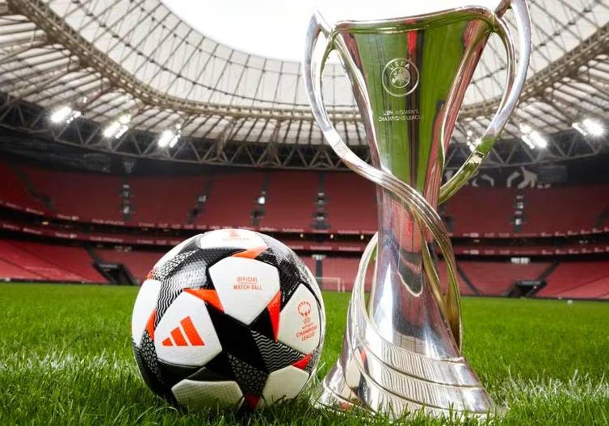 La UEFA homenajea a Bilbao en el balón con el que se jugará la final de